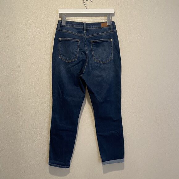 Judy Blue Boyfriend Jeans Size 9/29 Medium wash Cuffed High‎ Rise Style JB88608 - Picture 9 of 10